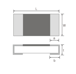 低抵抗チップ抵抗器（短辺電極）